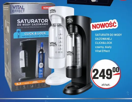 Saturator do wody gazowanej Click & Lock Vital Effect promocja w Sedal