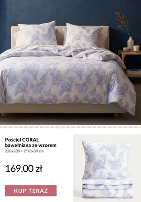 Pościel bawełniana ze wzorem Coral promocja w Homla
