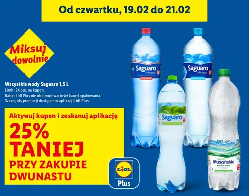Woda mineralna 1.5l promocja w Lidl
