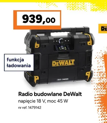 Radio budowlane DeWalt promocja w Bricoman