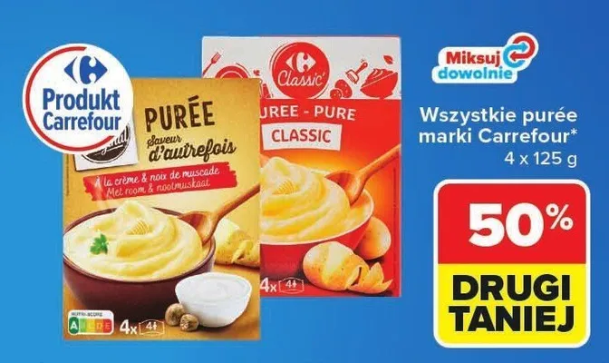 Purée Classic Carrefour promocja w Carrefour Market