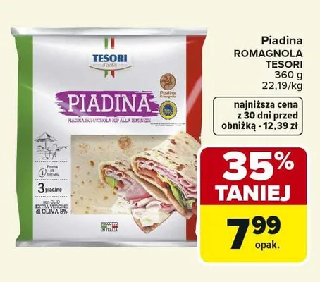 Piadina ROMAGNOLA TESORI promocja w Carrefour