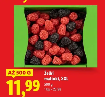 Żelki malinki XXL promocja w Lidl