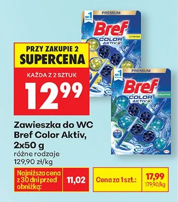 Zawieszka do WC Color Aktiv 2-pak promocja w Biedronka