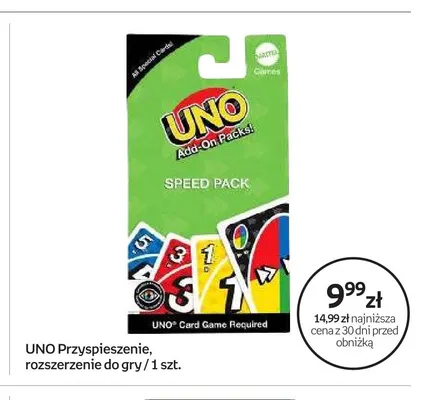 Gra karciana UNO Przyspieszenie rozszerzenie do gry promocja w Empik