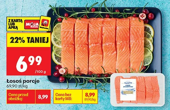Łosoś porcje promocja w Biedronka