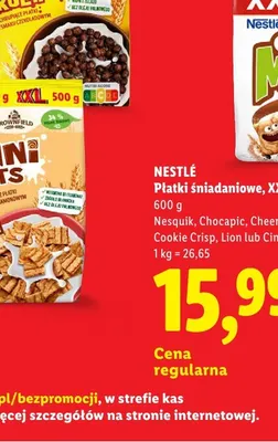 Płatki śniadaniowe Nestlé Nesquik XXL promocja w Lidl