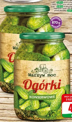 Ogórki konserwowe Warzyw Moc promocja w Dino