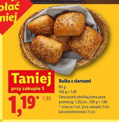 Bułka z ziarnami Lidl promocja w Lidl