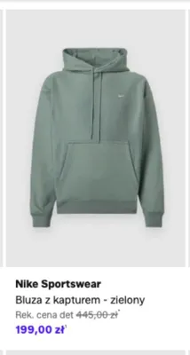 Bluza z kapturem Nike Sportswear zielony promocja w Lounge by Zalando