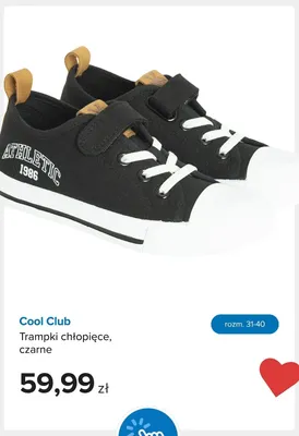 Trampki chłopięce Cool Club czarne promocja w Smyk