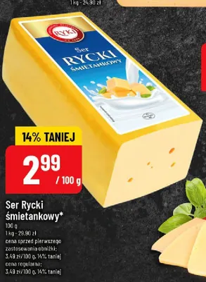 Ser Rycki śmietankowy Ryki promocja w POLOmarket