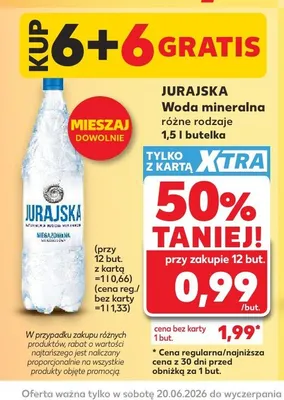 Woda mineralna Jurajska promocja w Kaufland