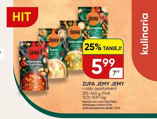 Zupa Jemy Jemy promocja w Chata Polska