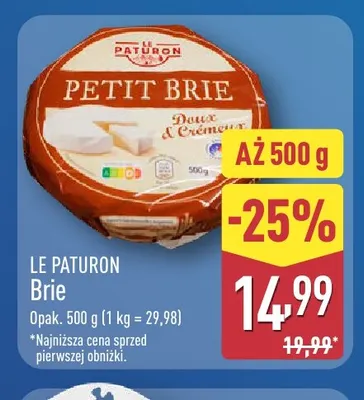 Ser brie Le Paturon promocja w Aldi