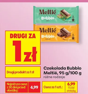 Czekolada Bubblo, różne rodzaje DRUGA ZA 1 ZŁ promocja w Biedronka