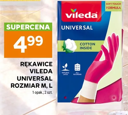 Rękawice Vileda Universal rozmiar M promocja w Stokrotka