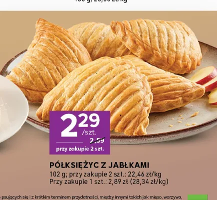 Półksiężyc z jabłkami promocja w Stokrotka