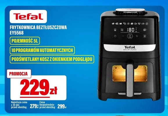 Frytownica beztłuszczowa 1800w Hoffen promocja w RTV EURO AGD