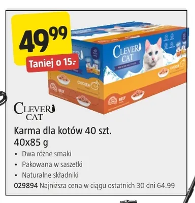 Karma dla kotów 40-pak Clever Cat promocja w Jula