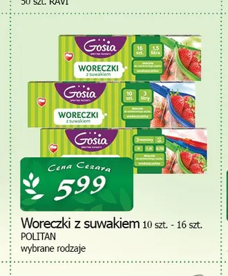 Woreczki z suwakiem Gosia promocja w CEZAR Delikatesy