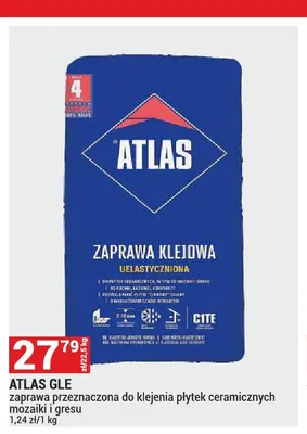Zaprawa klejowa ATLAS GLE uelastyczniona do klejenia płytek ceramicznych mozaiki i gresu promocja w Merkury Market
