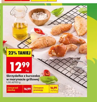 Skrzydełka z kurczaka w marynacie grillowej promocja w Biedronka