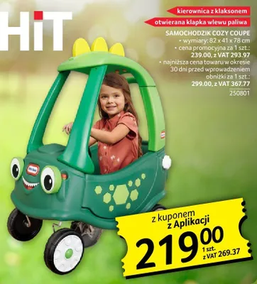 Samochodzik cozy coupe promocja w Selgros
