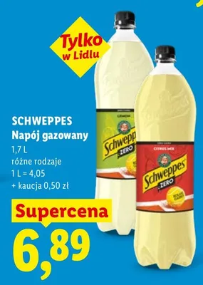 Napój gazowany Schweppes promocja w Lidl