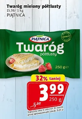 Twaróg mielony półtłusty Piątnica promocja w Prim Market