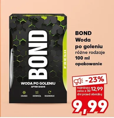 Woda po goleniu Bond Fresh różne rodzaje promocja w Kaufland