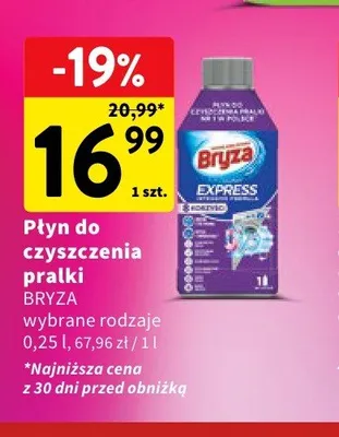 Płyn do czyszczenia pralki Bryza Express promocja w Intermarche