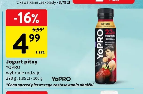 Jogurt pitny YoPro promocja w Intermarche