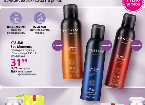 Pianka pod prysznic Yasumi Spa Moments Moment of Harmony promocja w Hebe