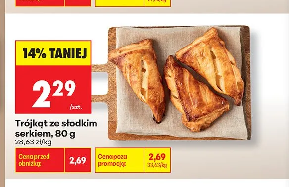 Trójkąt ze słodkim serkiem promocja w Biedronka