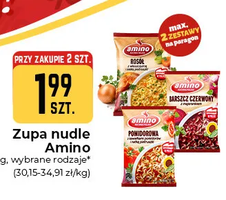 Zupa nudle Amino Pomidorowa promocja w Społem Częstochowa