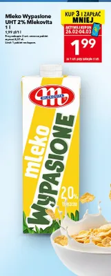 Mleko Wypasione UHT 2% promocja w LEWIATAN