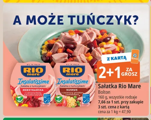 Sałatka z tuńczykiem Rio Mare Insalatissime kuskus promocja w Leclerc