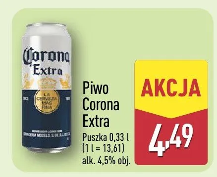 Piwo Corona Extra promocja w Aldi