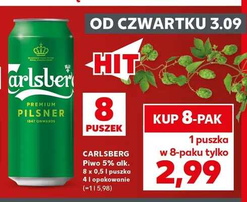 Piwo Carlsberg 8-pak promocja w Kaufland