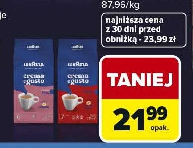 Kawa mielona LAVAZZA CREMA E GUSTO promocja w Carrefour