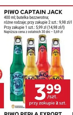 Piwo Captain Jack promocja w Stokrotka