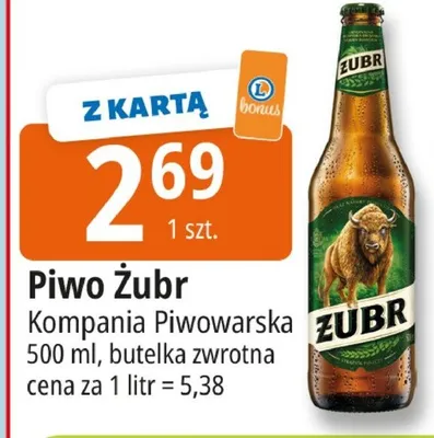 Piwo Żubr promocja w Leclerc