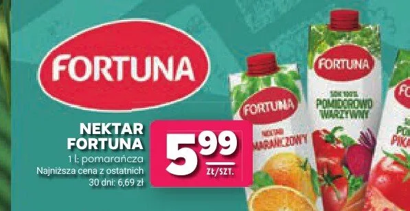 Nektar pomarańczowy Fortuna promocja w Stokrotka