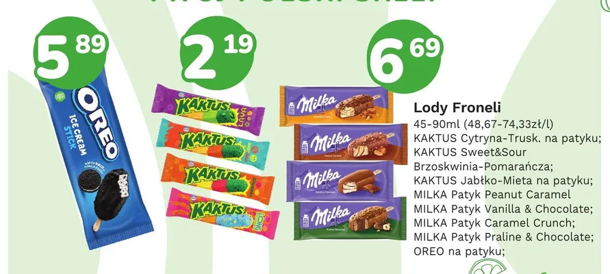 Lody Milka Patyk Caramel Crunch Froneli promocja w Limonka