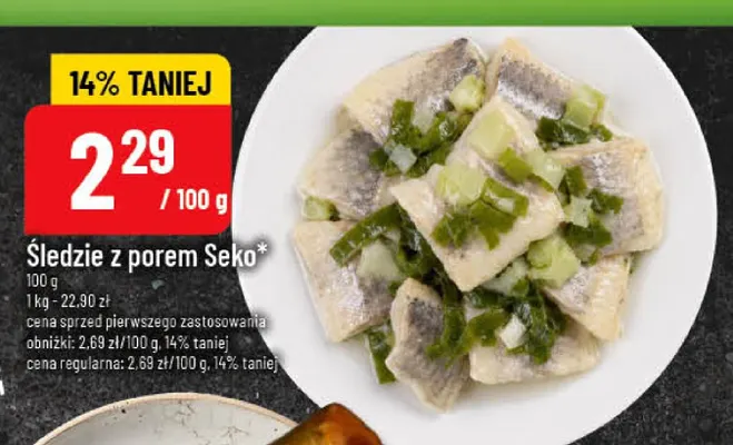 Śledzie z porem Seko promocja w POLOmarket