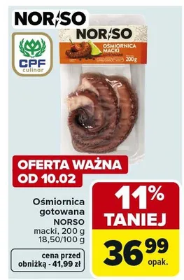 Ośmiornica gotowana NORSO promocja w Carrefour