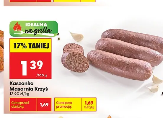 Kaszanka Masarnia Krzyś promocja w Biedronka
