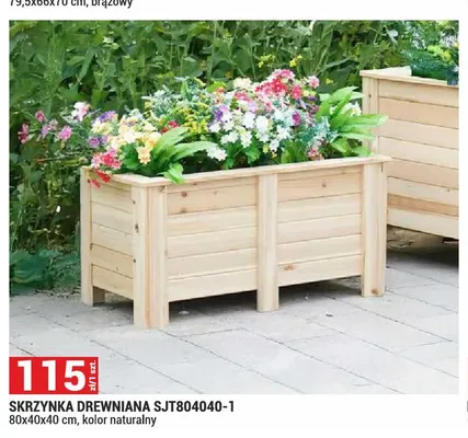 Skrzynka drewniana SJT804040-1 promocja w Merkury Market