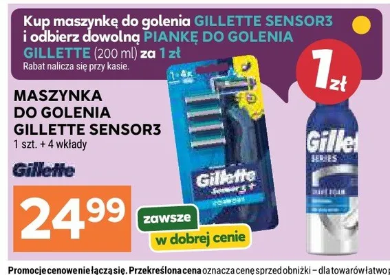 Pianka do golenia Gillette promocja w Stokrotka